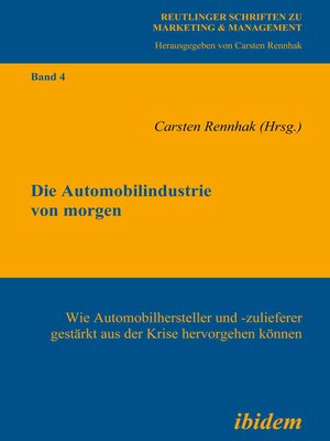 cover image of Die Automobilindustrie von morgen